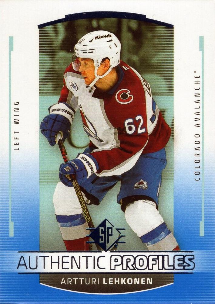 2025–26 SP Authentic Profiles Artturi Lehkonen #AP-4 Blue — exact card front