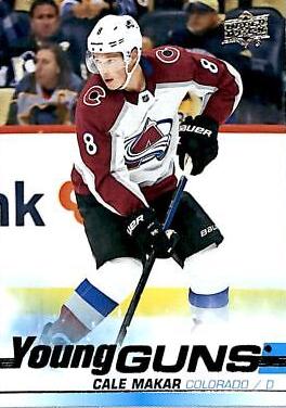 2019–20 Upper Deck Series 2 Cale Makar #493 Young Guns — exact card front