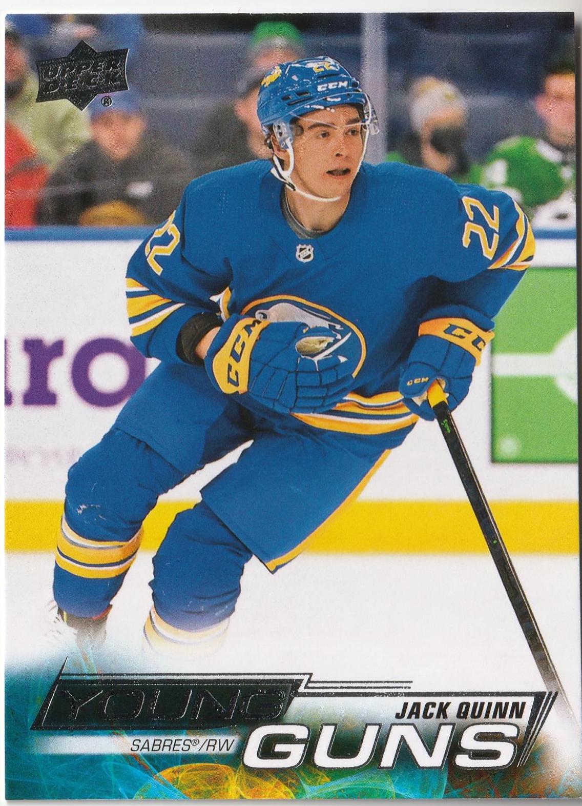 2022&ndash;23 Upper Deck Series 1 Jack Quinn #204 Young Guns — exact base card front