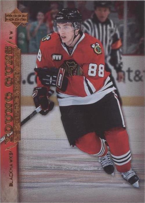 2007&ndash;08 Upper Deck Series 1 Patrick Kane #210 Young Guns — exact base card front