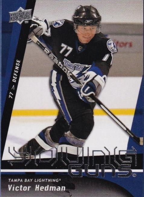 2009&ndash;10 Upper Deck Series 1 Victor Hedman #202 Young Guns — exact base card front